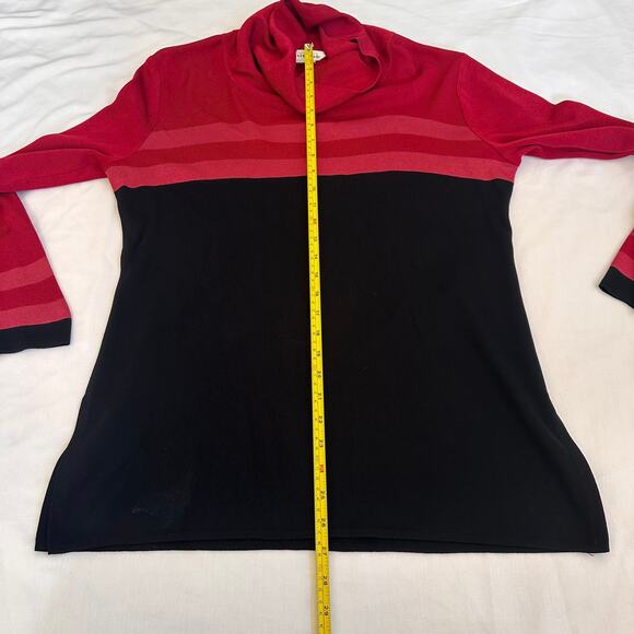 Exclusively Misook Set of two Top Long Sleeves Sweater Colorblock Women's Sz M - Picture 12 of 13